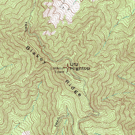 Topographic Map of Blakey Ridge, VA