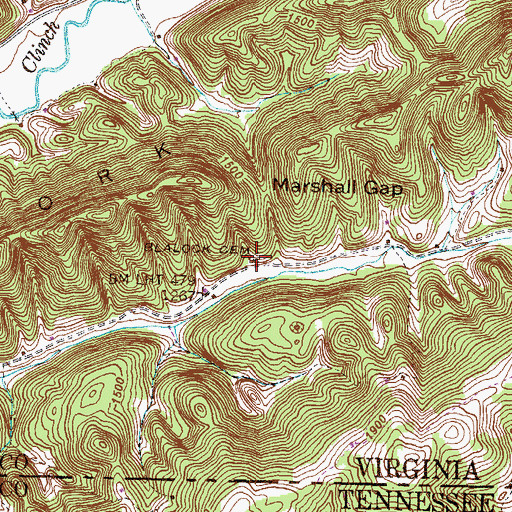 Topographic Map of Blalock Cemetery, VA