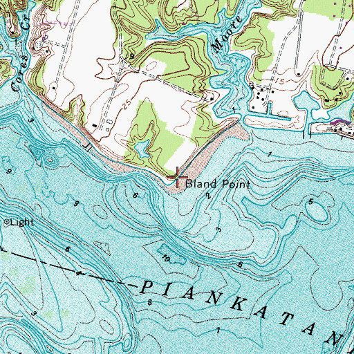 Topographic Map of Bland Point, VA
