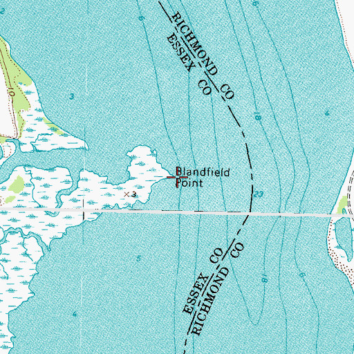 Topographic Map of Blandfield Point, VA