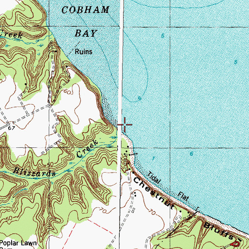 Topographic Map of Blizzards Creek, VA