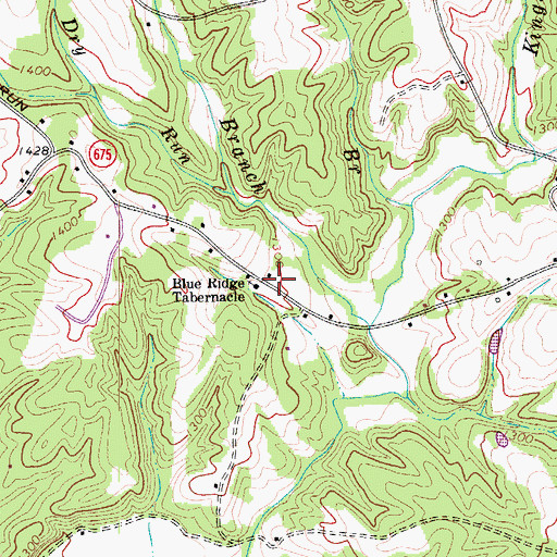 Topographic Map of Blue Ridge Tabernacle, VA