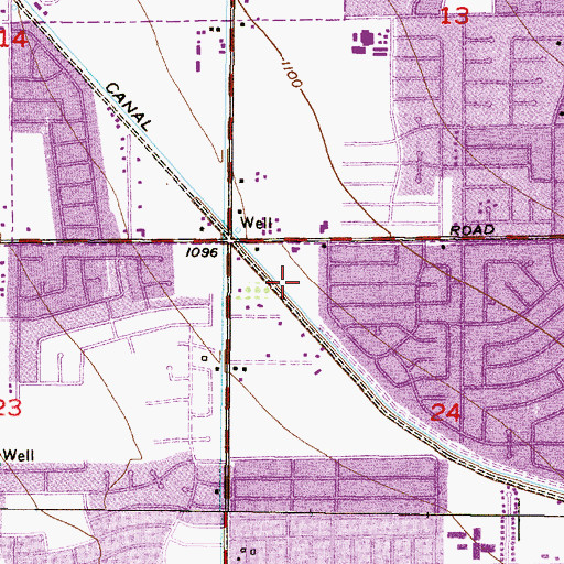 Topographic Map of KLFF-AM (Glendale), AZ