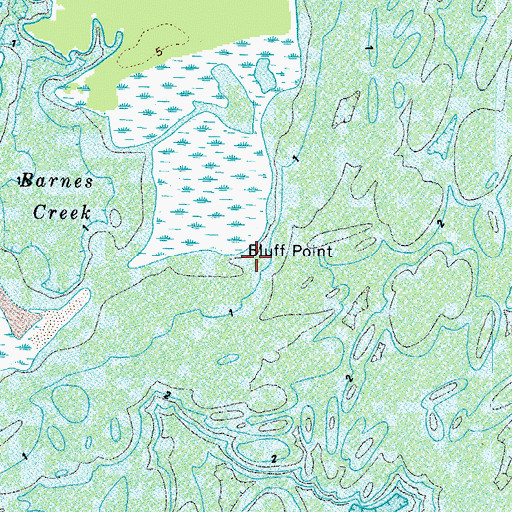 Topographic Map of Bluff Point, VA