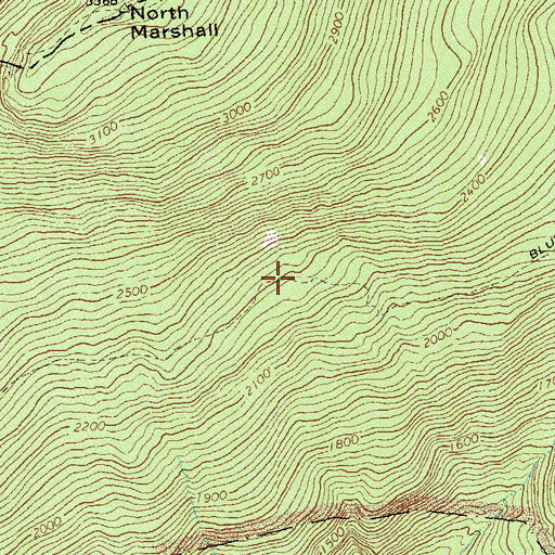 Topographic Map of Bluff Trail, VA