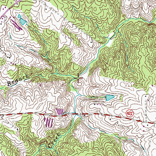 Topographic Map of Bob Branch, VA