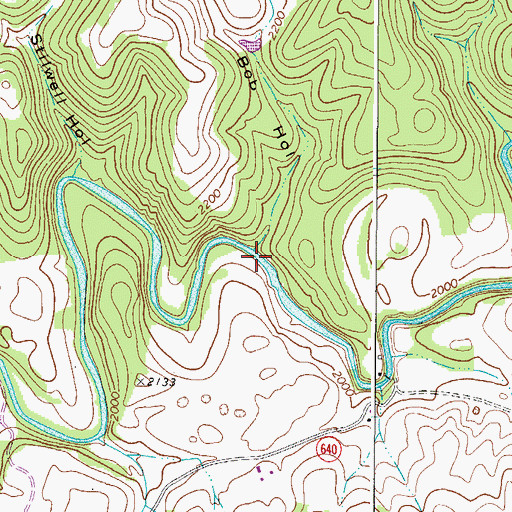 Topographic Map of Bob Hollow, VA