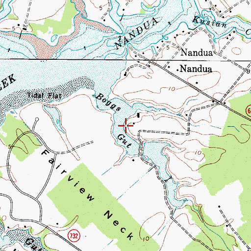 Topographic Map of Boggs Gut, VA