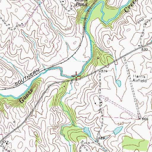 Topographic Map of Bolling Branch, VA