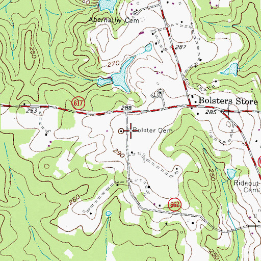 Topographic Map of Bolster Cemetery, VA