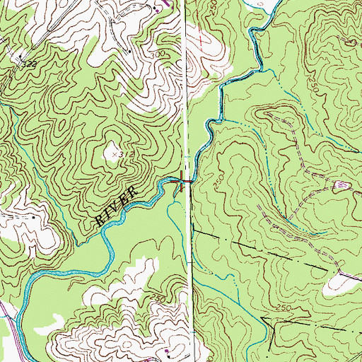 Topographic Map of Bonbrook Creek, VA