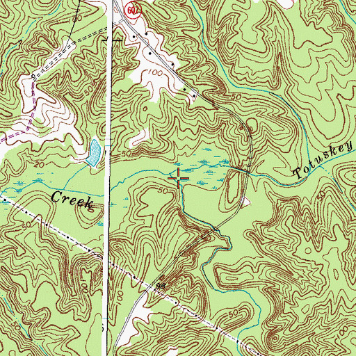 Topographic Map of Bookers Mill Stream, VA