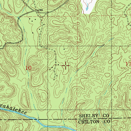 Topographic Map of Brasher Cemetery, AL