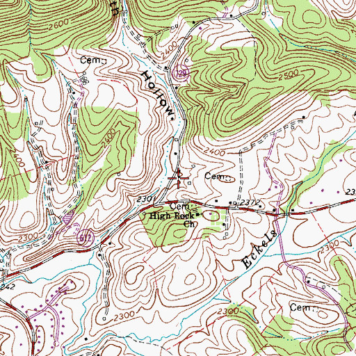 Topographic Map of Booth Hollow, VA