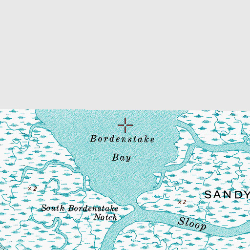 Topographic Map of Bordenstake Bay, VA