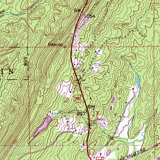 Topographic Map of Brasier Gap, AL