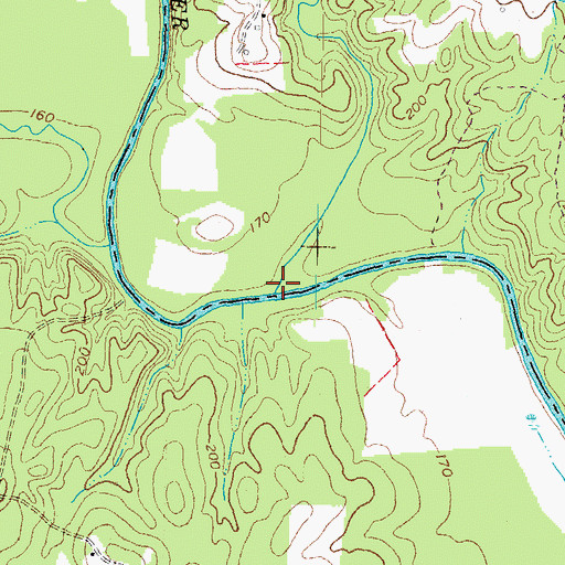 Topographic Map of Bourdon Creek, VA