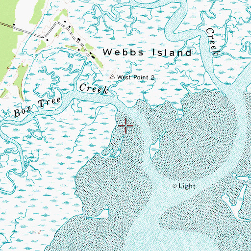 Topographic Map of Box Tree Creek, VA
