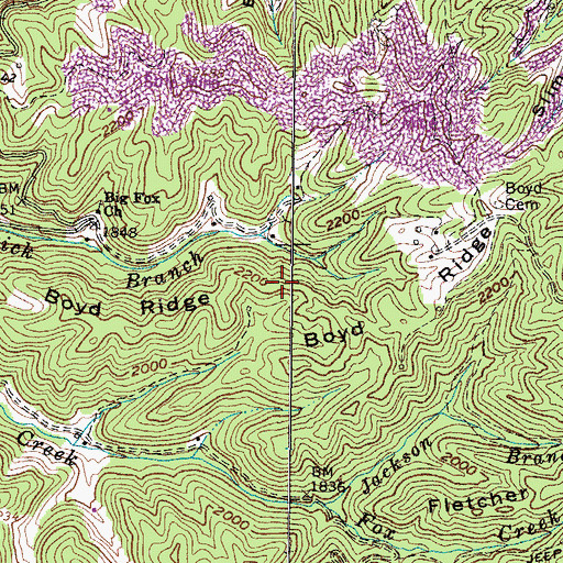 Topographic Map of Boyd Ridge, VA