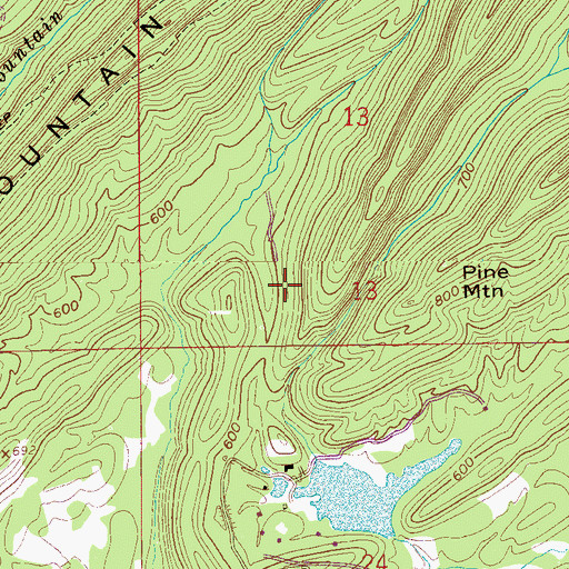 Topographic Map of Camp Kanawahala, AL