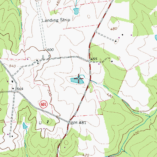 Topographic Map of Bradshaw Pond, VA