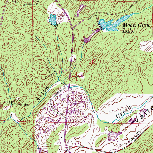 Topographic Map of Cahaba Valley Church, AL