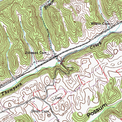 Topographic Map of Breezers Branch, VA