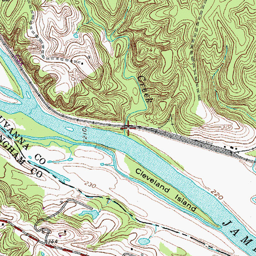 Topographic Map of Bremo Creek, VA