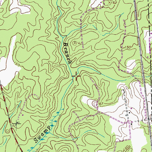 Topographic Map of Brick Kiln Branch, VA