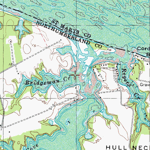 Topographic Map of Bridgeman Creek, VA