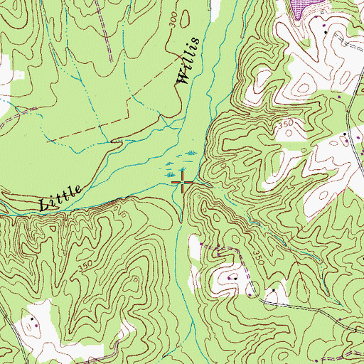 Topographic Map of Brier Creek, VA