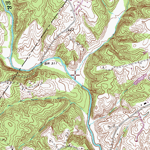 Topographic Map of Briery Creek, VA