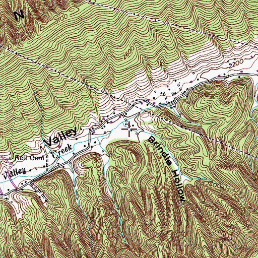 Topographic Map of Brindle Hollow, VA