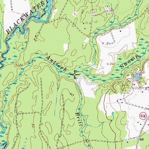 Topographic Map of Britt Run, VA