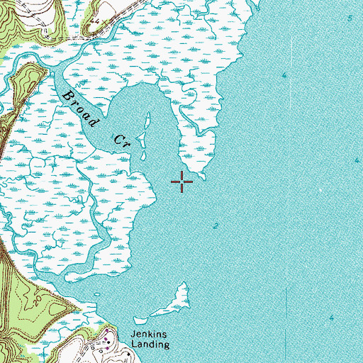 Topographic Map of Broad Creek, VA