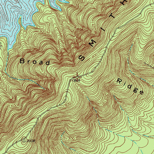 Topographic Map of Broad Ridge, VA