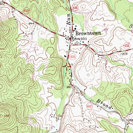 Topographic Map of Broad Run, VA