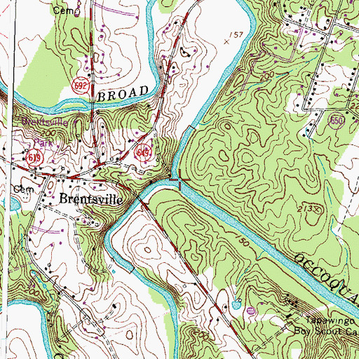 Topographic Map of Broad Run, VA