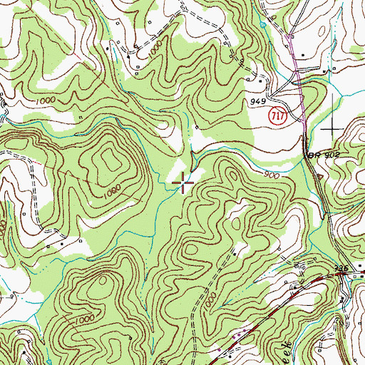 Topographic Map of Brodie Branch, VA