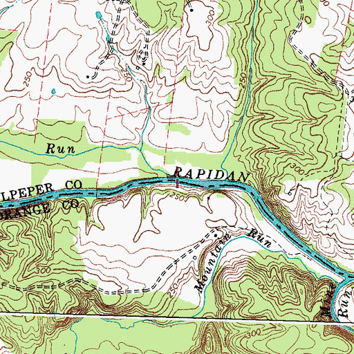 Topographic Map of Brook Run, VA