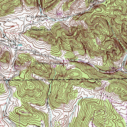 Topographic Map of Browder Chapel, VA