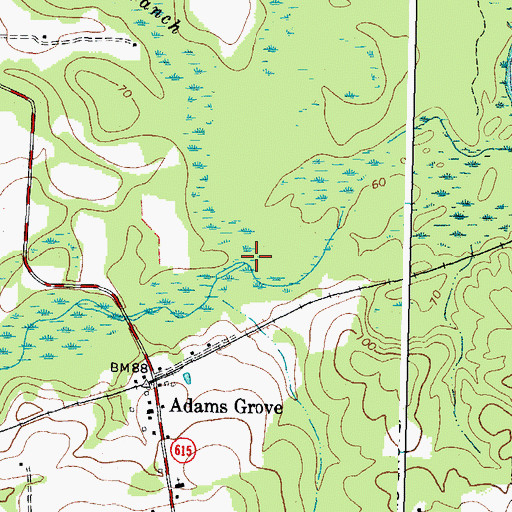 Topographic Map of Browns Branch, VA