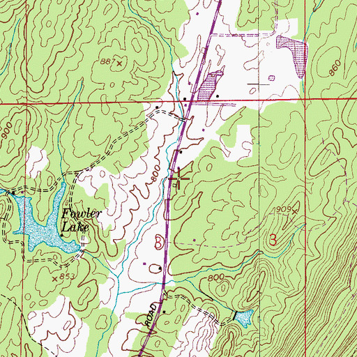 Topographic Map of Clear Springs Church, AL