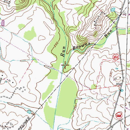 Topographic Map of Browns Run, VA