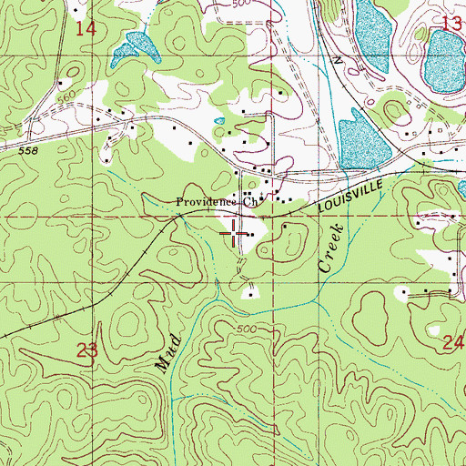 Topographic Map of Cole Temple Church, AL