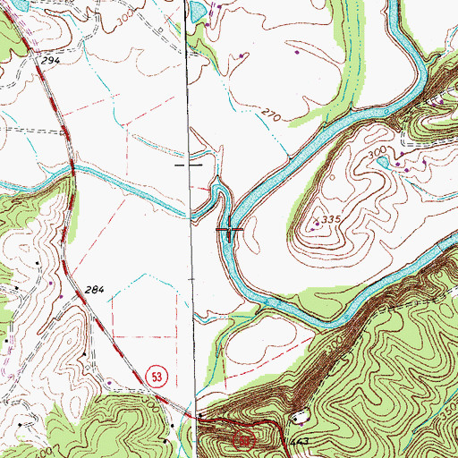 Topographic Map of Buck Island Creek, VA