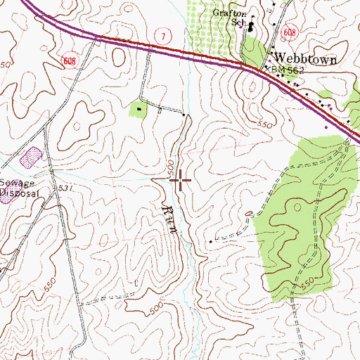 Topographic Map of Buck Marsh Run, VA
