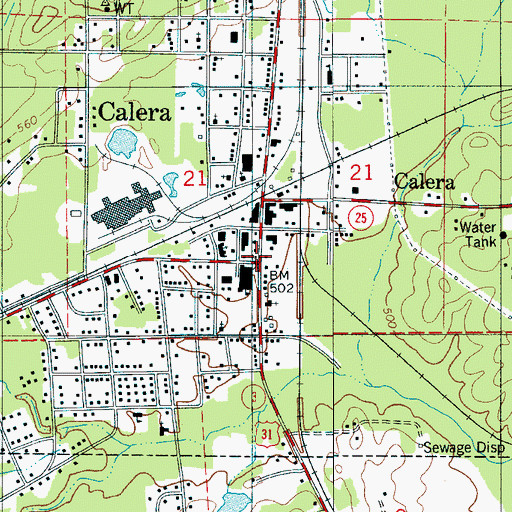 Topographic Map of Consolidated Presbyterian Church (historical), AL
