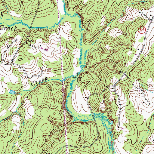 Topographic Map of Buckhorn Creek, VA