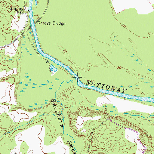 Topographic Map of Buckhorn Swamp, VA